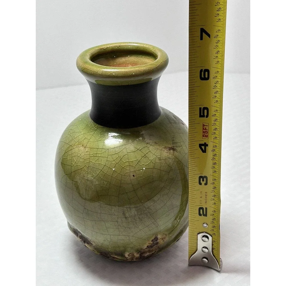 Vintage Rustic‎ Stoneware Pottery 6 1/4” Vase